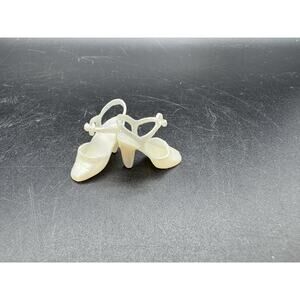 Vintage Barbie Doll White Squishy Strappy Heels Superstar Era